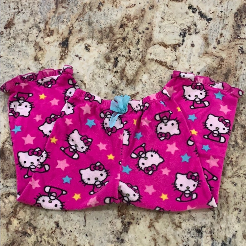 Hello Kitty girls flannel pajamas bottoms